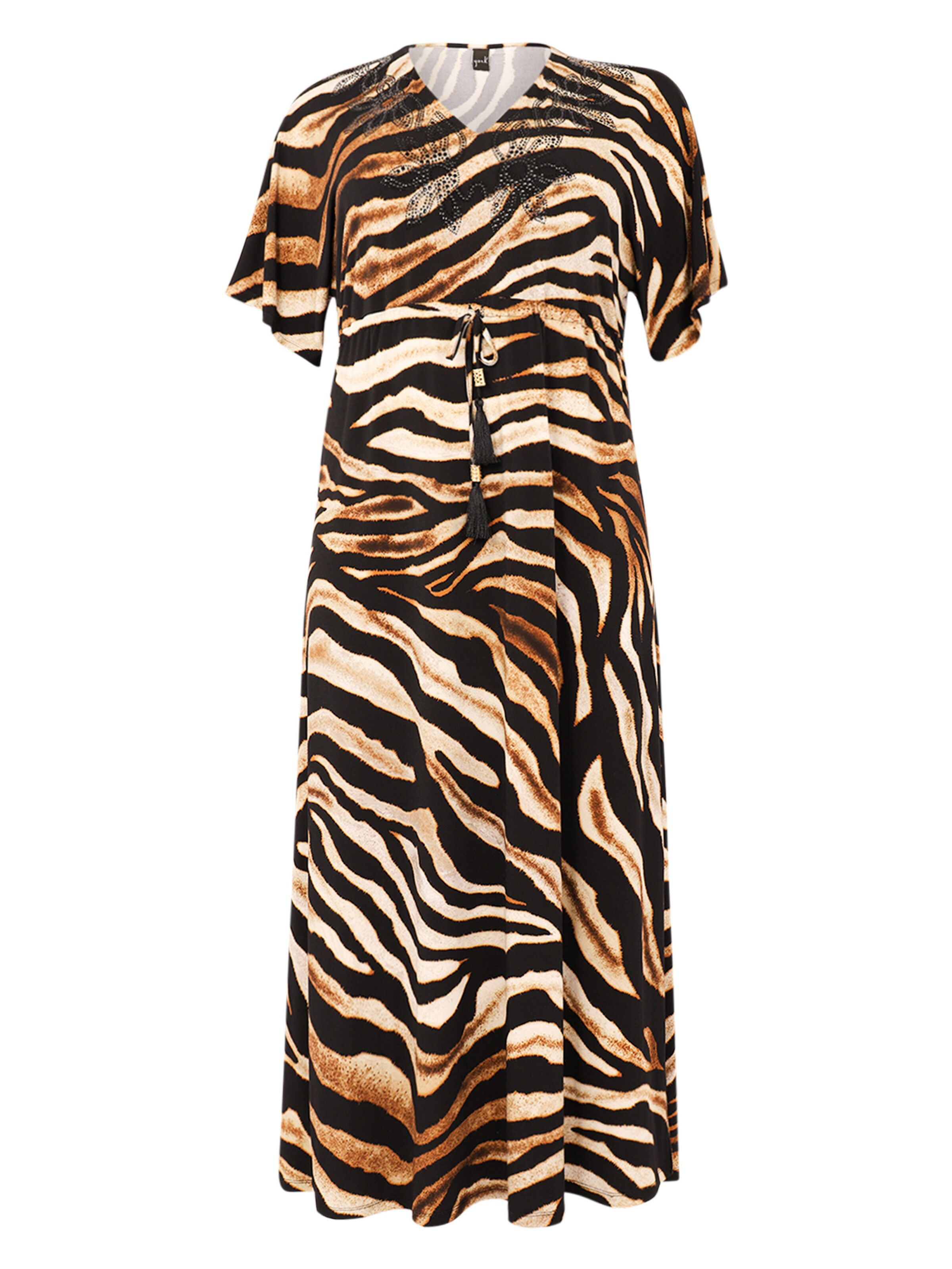 YOEK Dress in Brown: front