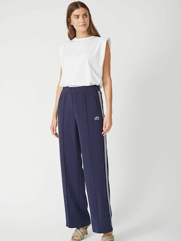 Regular Pantalon co'couture en bleu : devant