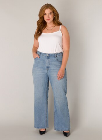 BASE LEVEL CURVY Wide leg Jeans in Blue