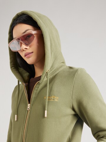 Superdry Sweat jacket 'Essential ' in Green