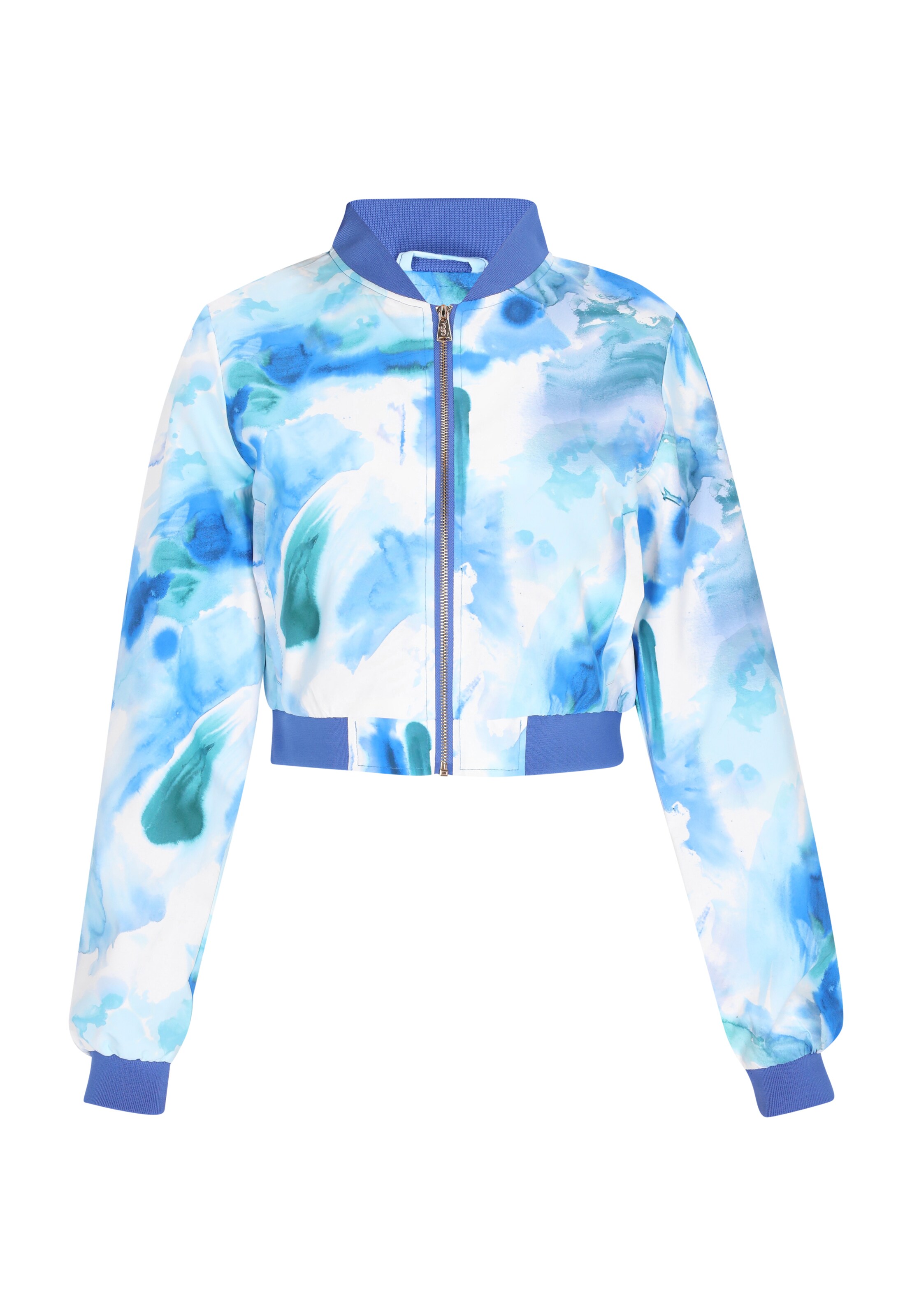 IZIA - Casaco meia-estação em azul: frente