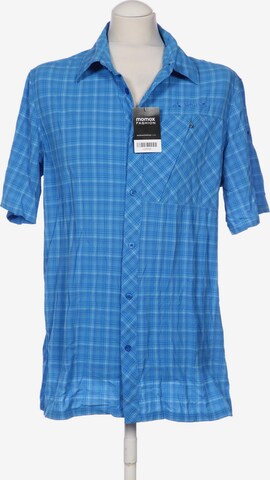 VAUDE Button Up Shirt in M-L in Blue: front