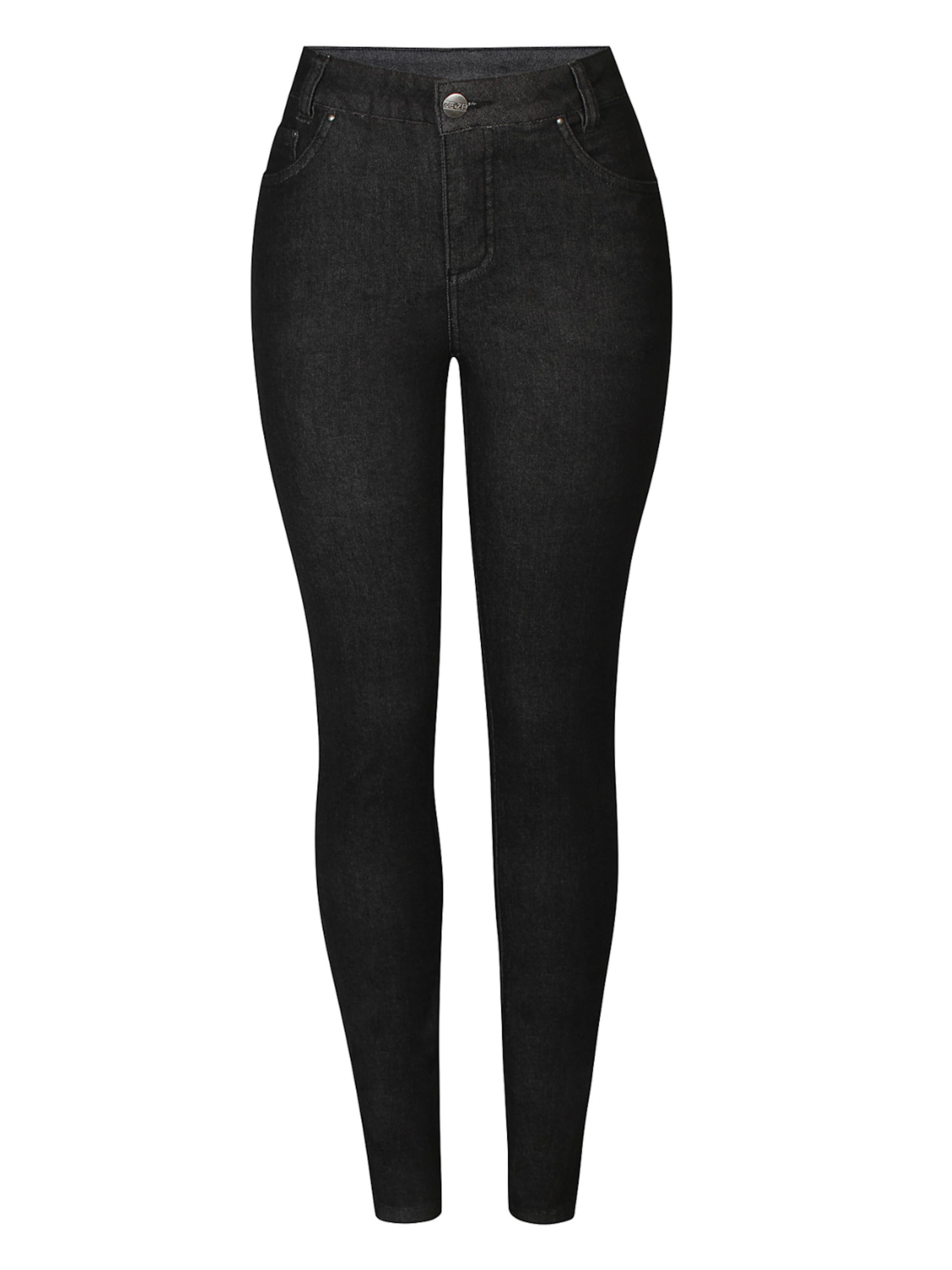 ze-ze Slimfit Jeans 'Shape 1 20' in Zwart: voorkant