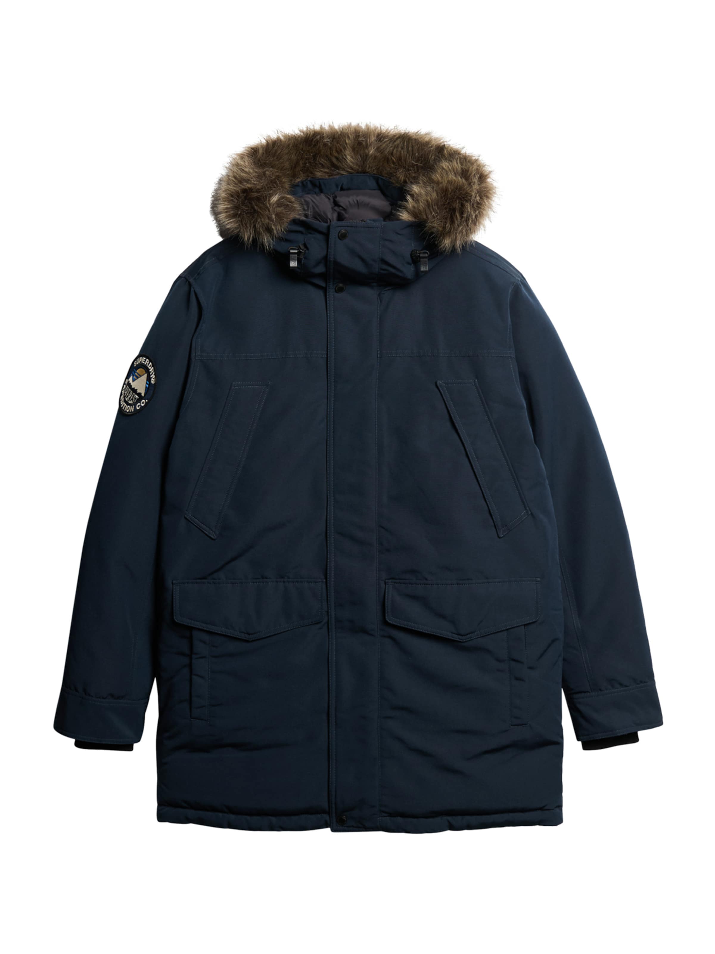 Superdry Χειμερινό παρκά 'Everest' σε καφέ: μπροστά