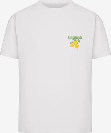 Miss Tee T-Shirt 'Limona Vibes' in Weiß: Vorderseite
