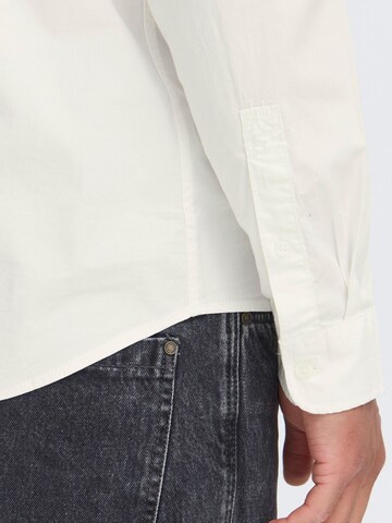 BLEND Regular fit Button Up Shirt in White