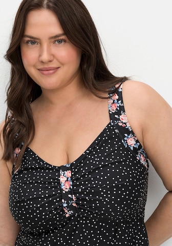 SHEEGO Tankini in Schwarz