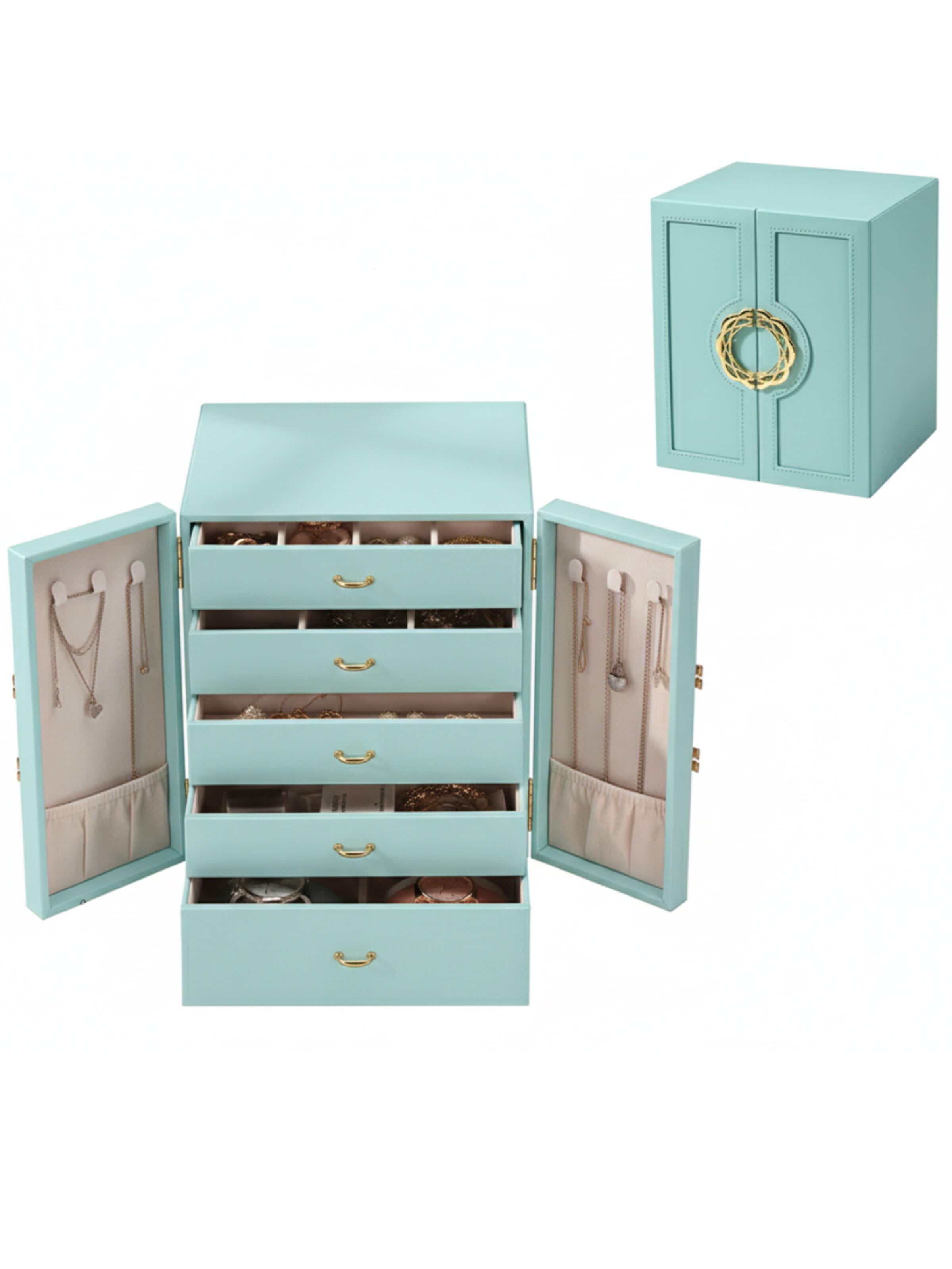 MEVYRA Jewelry Storage in Blue: front