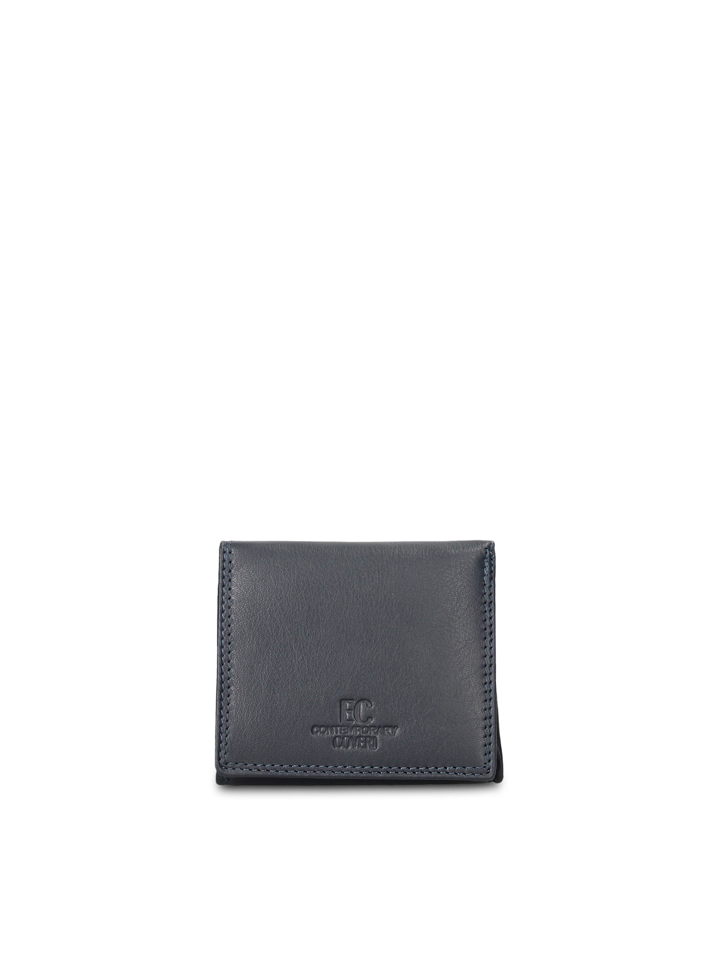 Portamonete 'Portafoglio uomo vera pelle con bottone pressione - Coveri' di Coveri Collection in blu: frontale