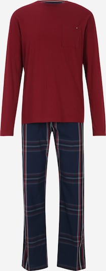 Tommy Hilfiger Underwear Pyjama long en bleu marine / rouge rubis / blanc cassé, Vue avec produit