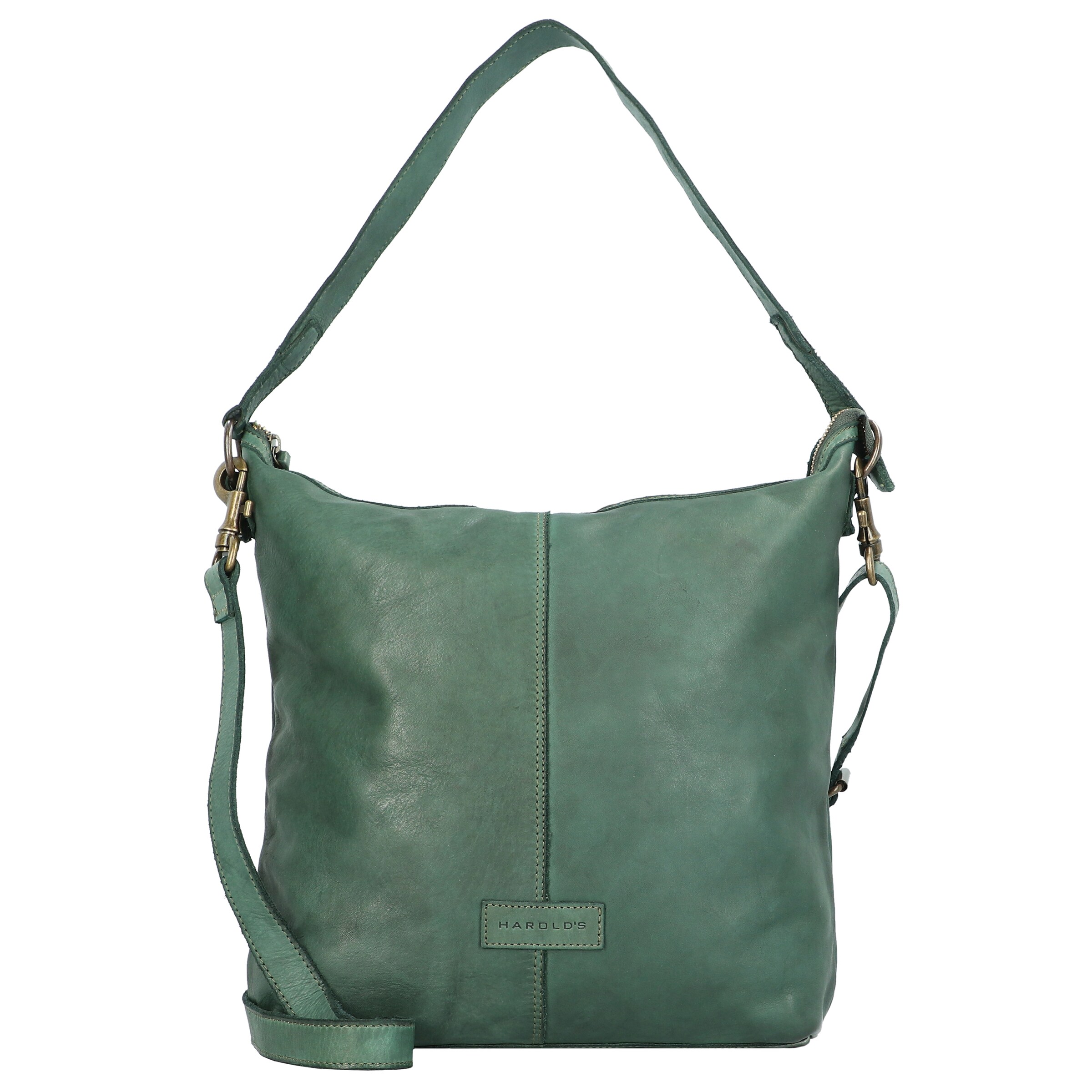 Harold's Schultertasche in Grün: Vorderseite