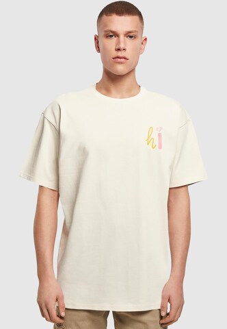 Merchcode Shirt 'Hi' in Beige: Vorderseite