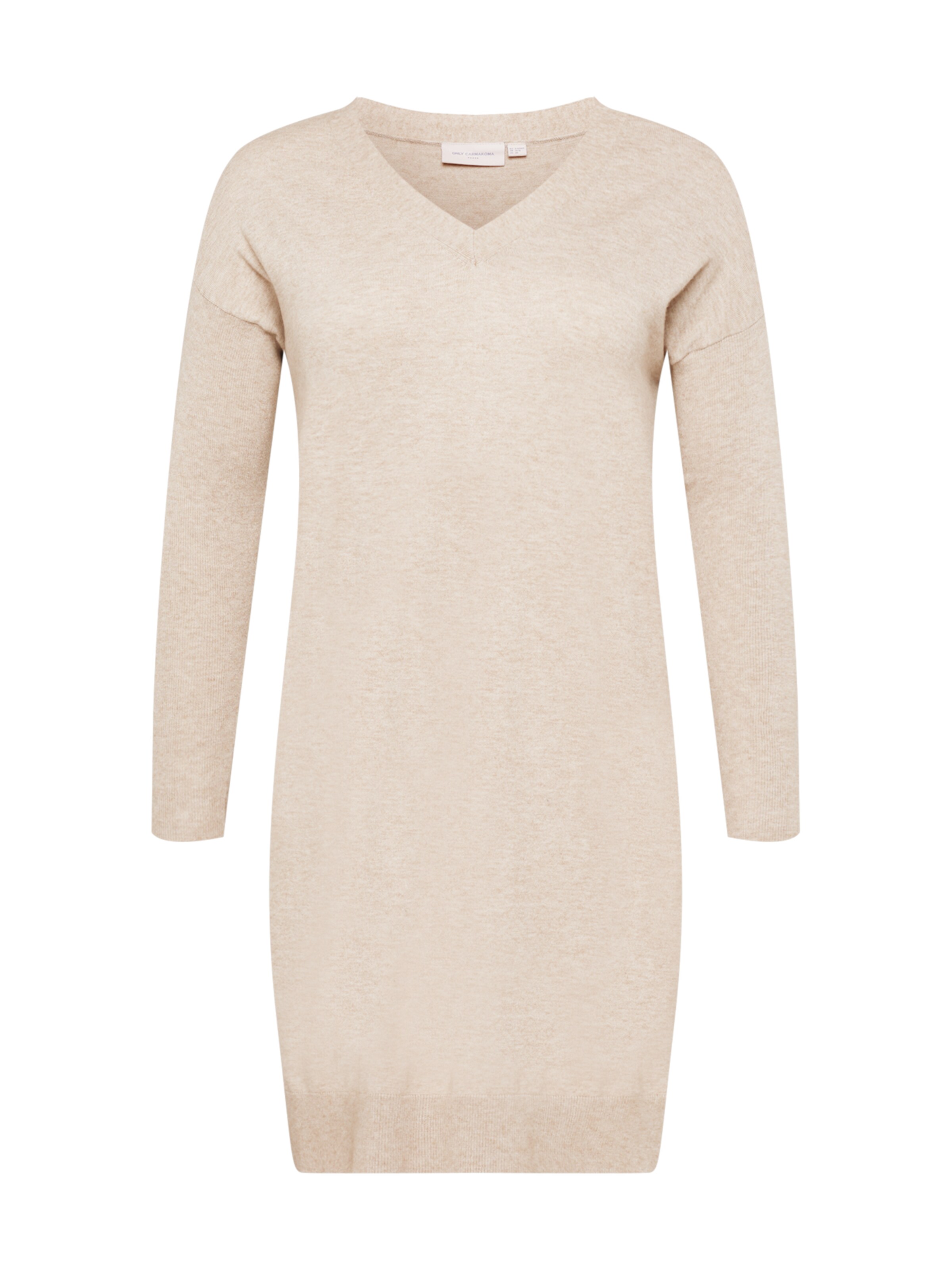 ONLY Carmakoma - Vestido de punto 'Ibi' en beige: frente