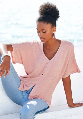 LASCANA Shirt in Pink: front