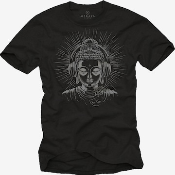MAKAYA Shirt 'Buddha' in Black: front