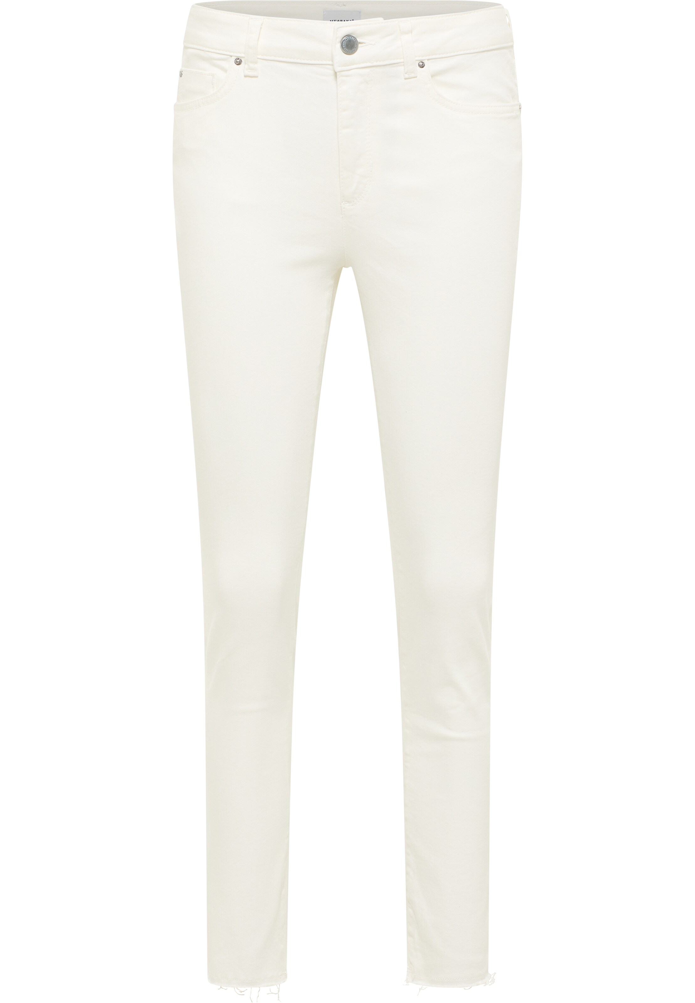 MUSTANG Skinny Trousers 'SHELBY' in White: front