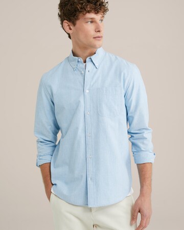 WE Fashion Comfort fit Button Up Shirt in Blue