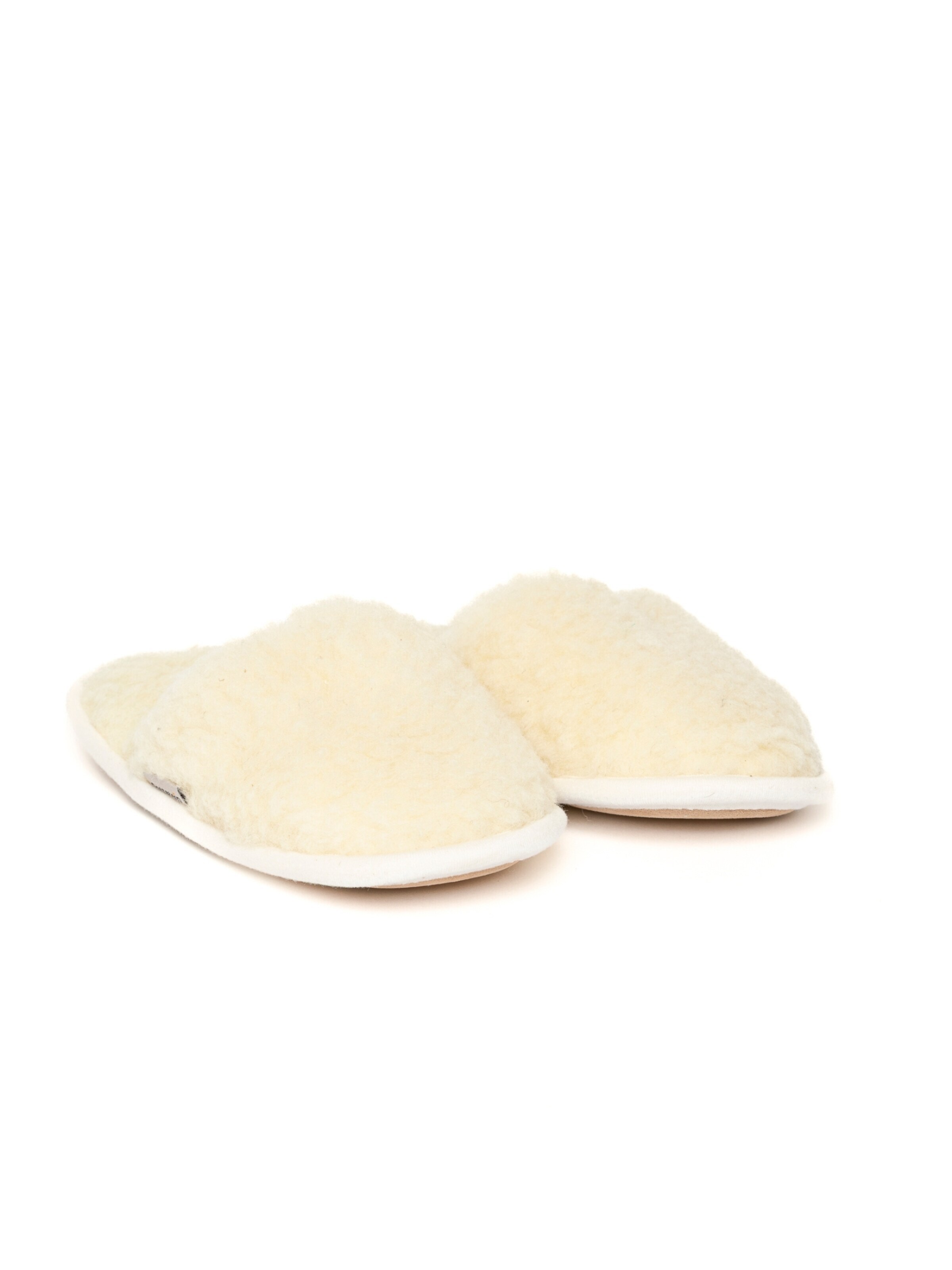 Gottstein Slippers 'Curly Wool Curly Wool' in White