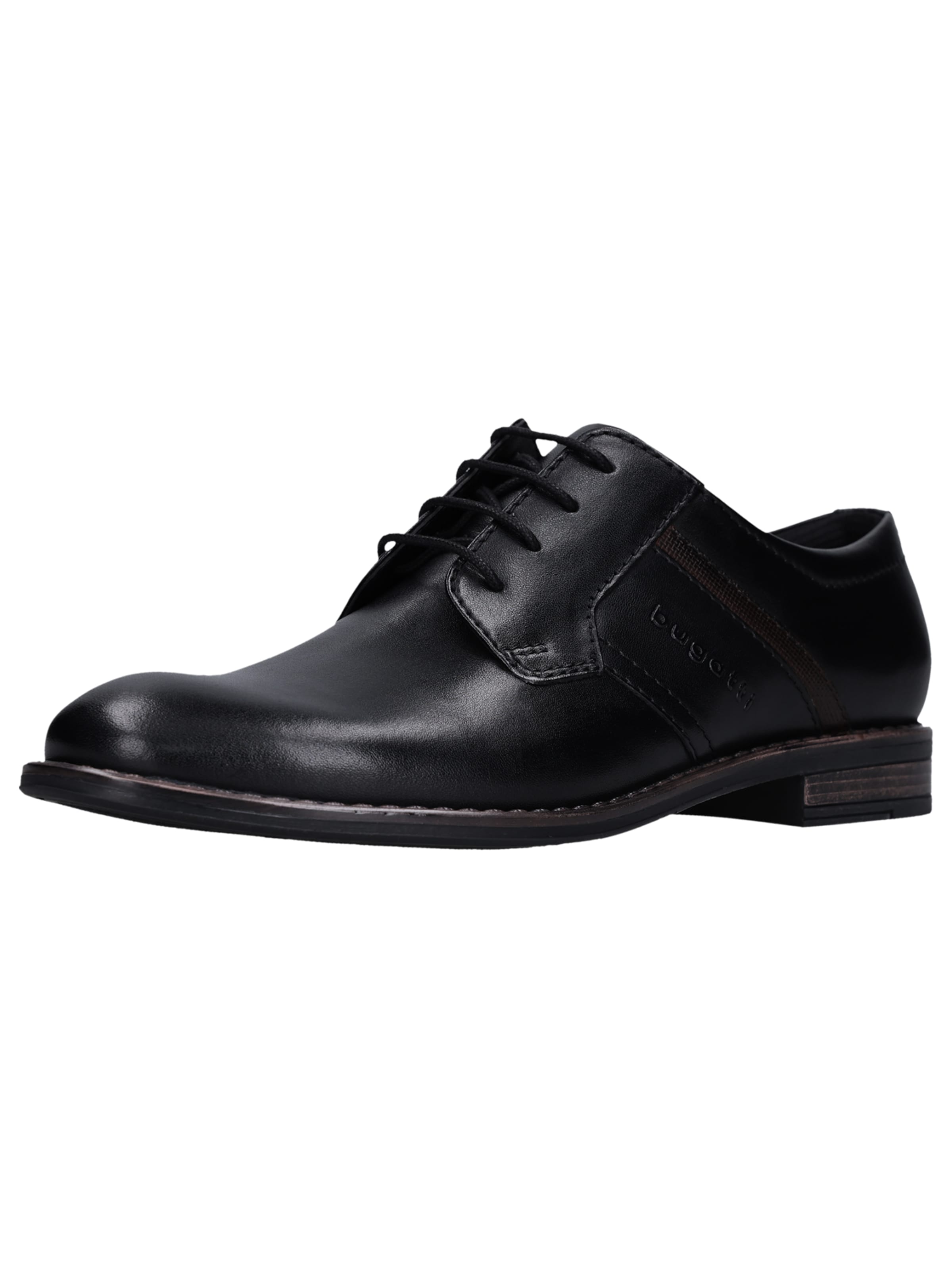 Chaussure à lacets bugatti en noir : devant