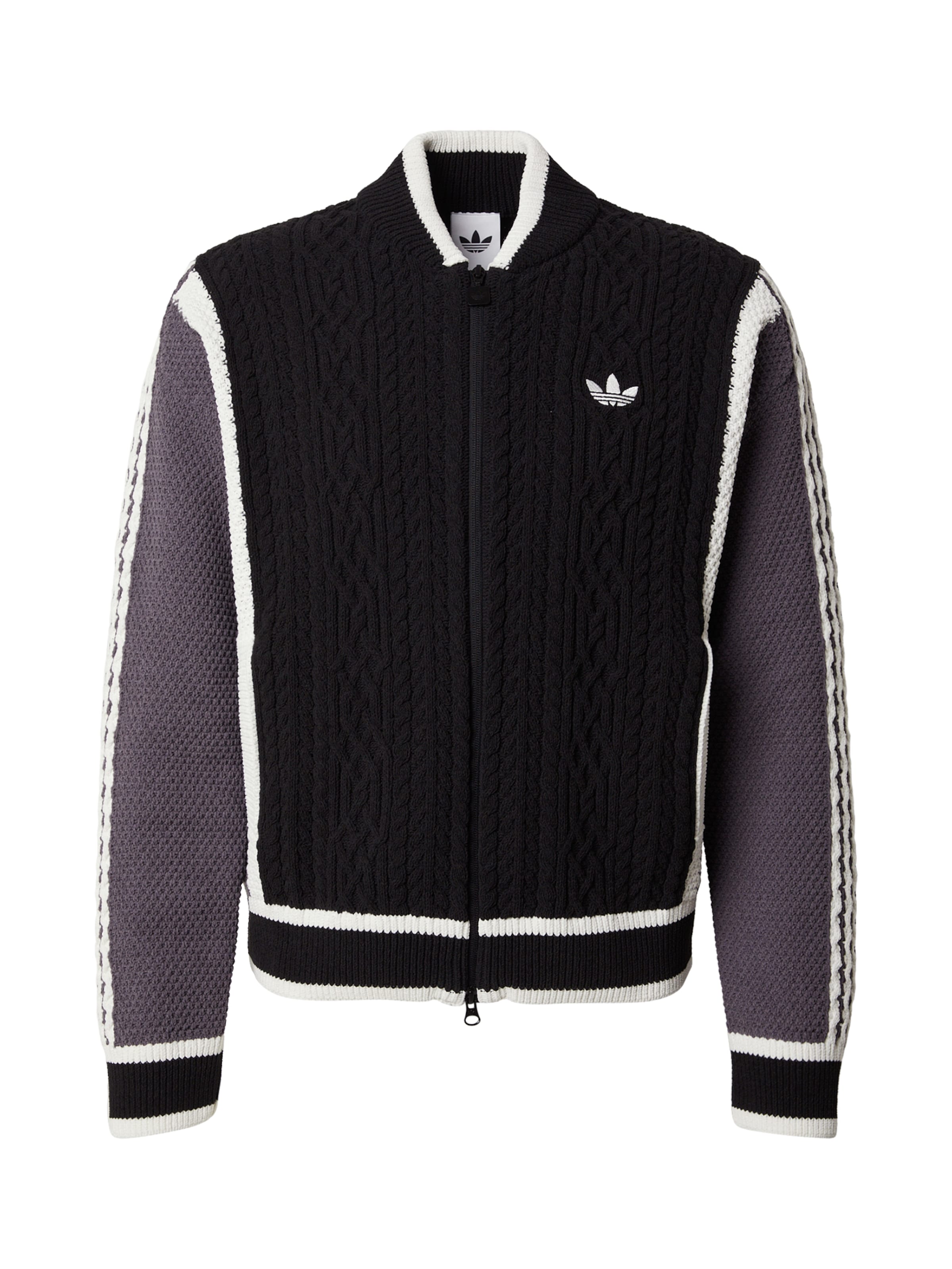 ADIDAS ORIGINALS Strickjacke in Schwarz: Vorderseite