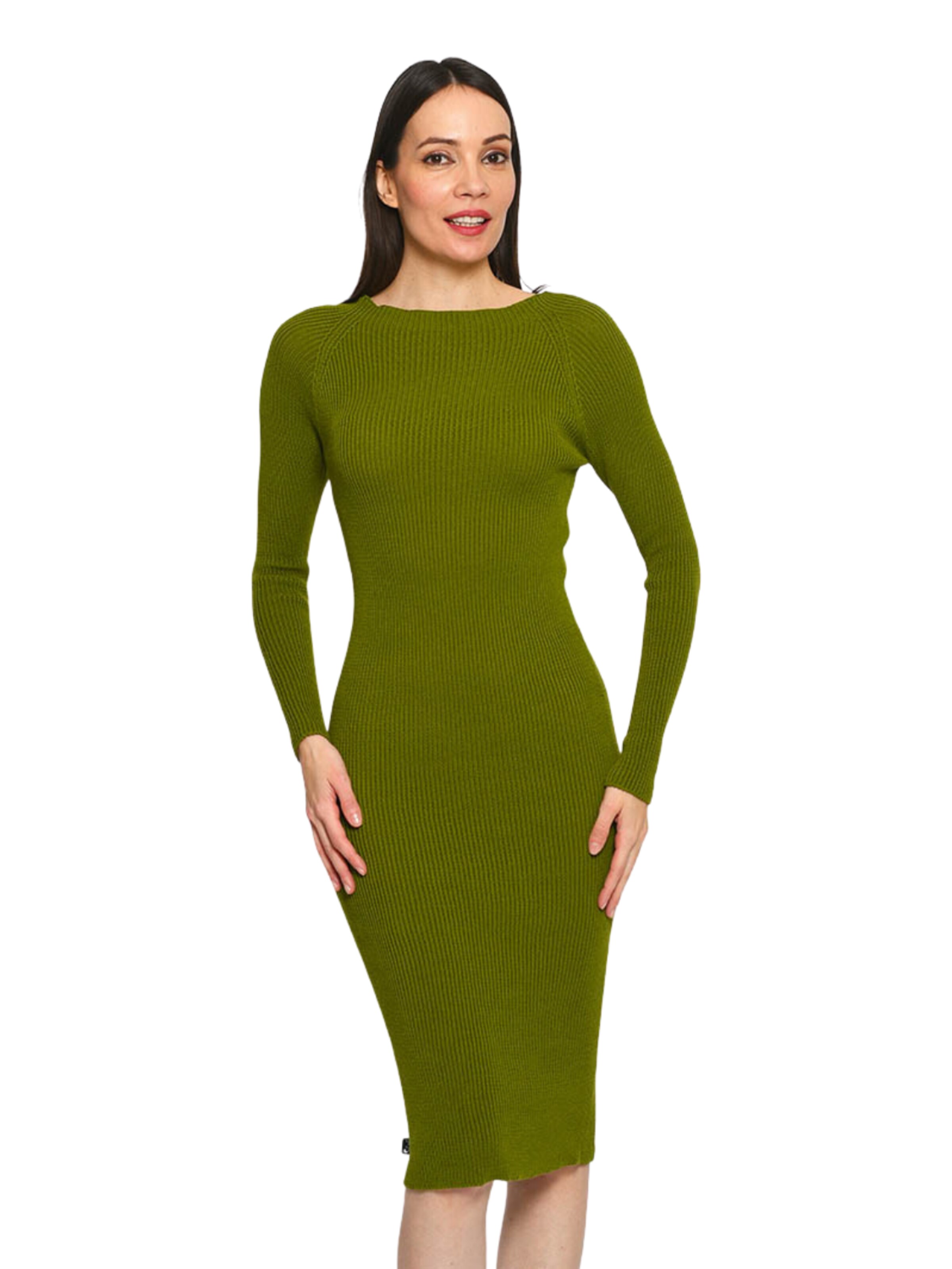 Süel knitwear - Vestido de punto 'Amanda Basic' en verde