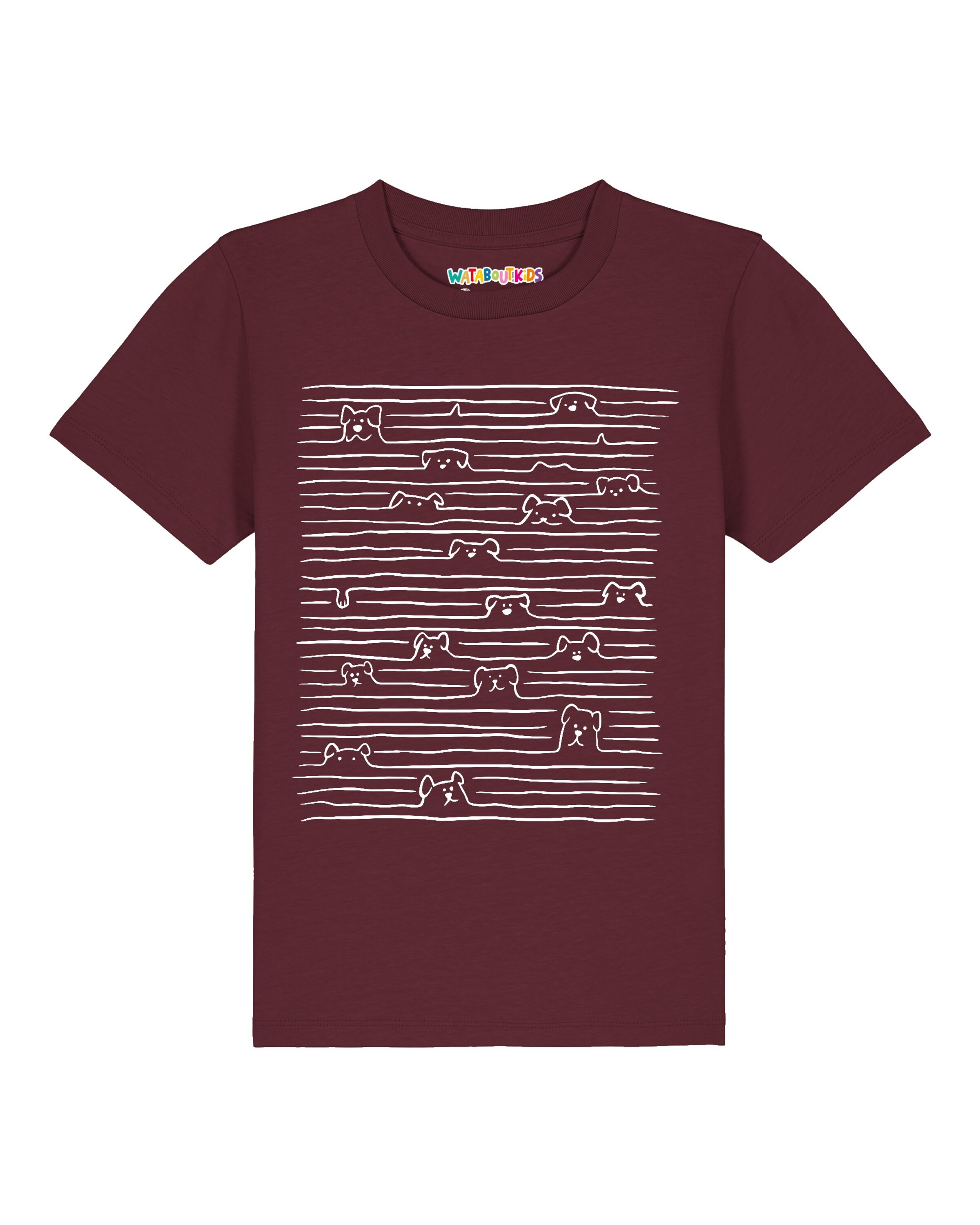 T-Shirt 'Doodle Dogs' watabout.kids en rouge : devant