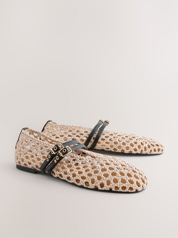 Next Ballet Flats with Strap 'Forever Comfort' in Beige
