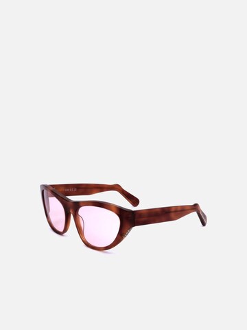 GCDS Sunglasses in Brown: front
