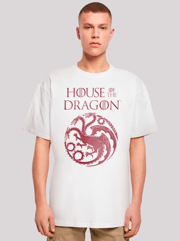 F4NT4STIC Shirt 'House Of The Dragon Targaryen' in Wit: voorkant