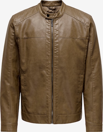 Only & Sons Демисезонная куртка 'Onsmike' в Коричневый: спереди