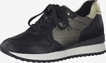 Sneaker low de la MARCO TOZZI pe negru: față