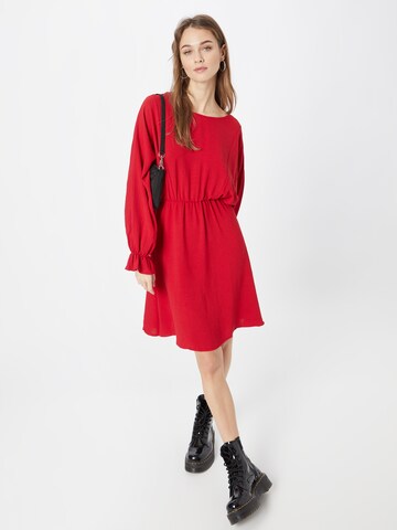 PIECES Obleka 'FLORE' | rdeča barva