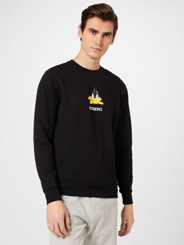 ICEBERG Sweatshirt in Black: front