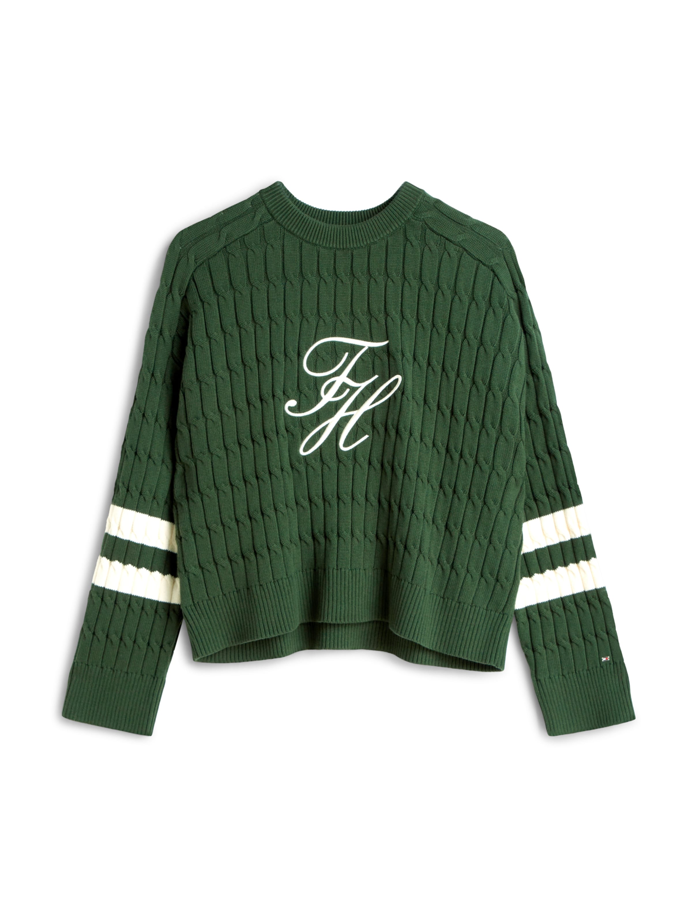 TOMMY HILFIGER Sweter w kolorze zielony: przód