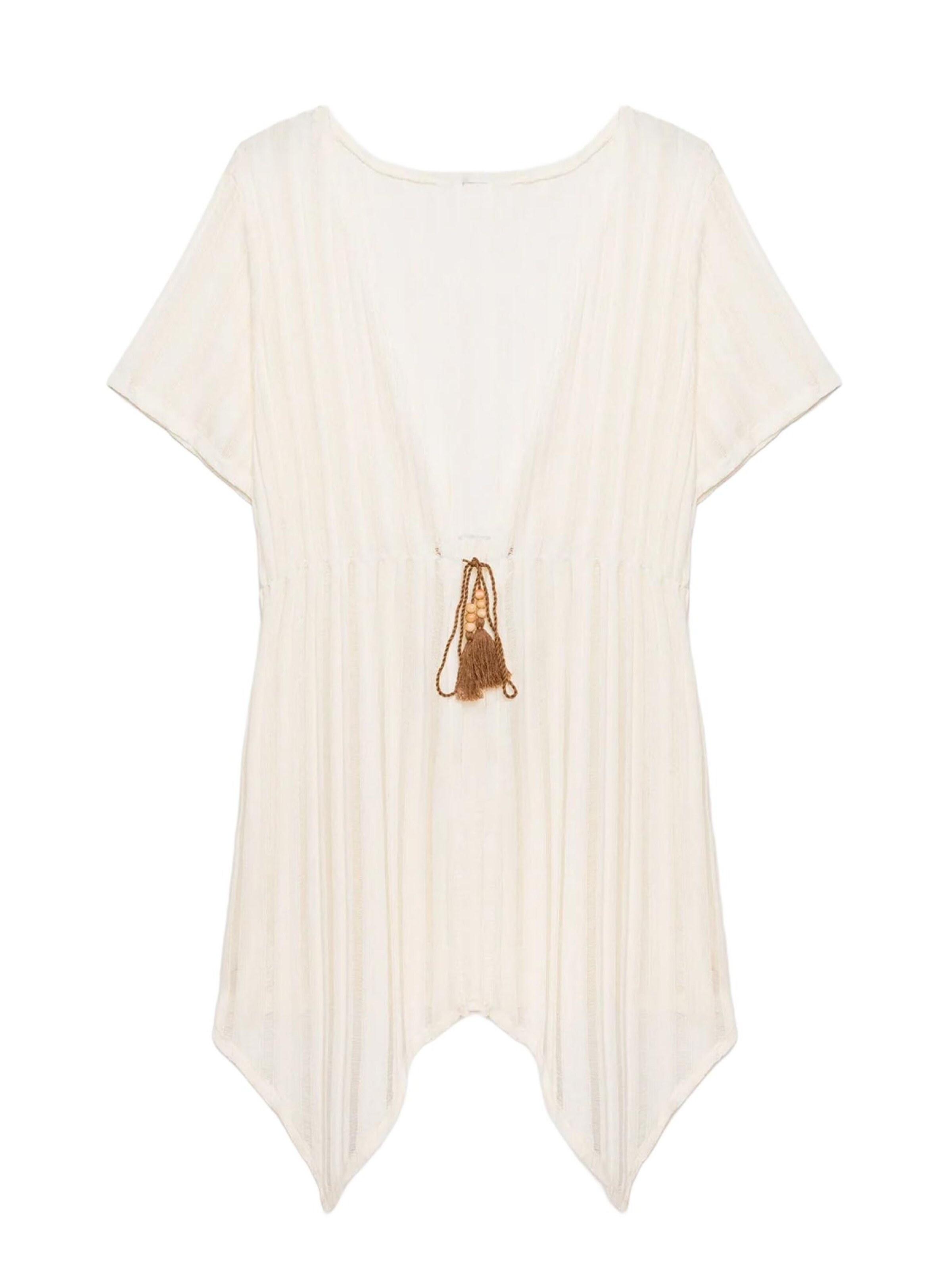 Shape Of You Kimono in Wit: voorkant