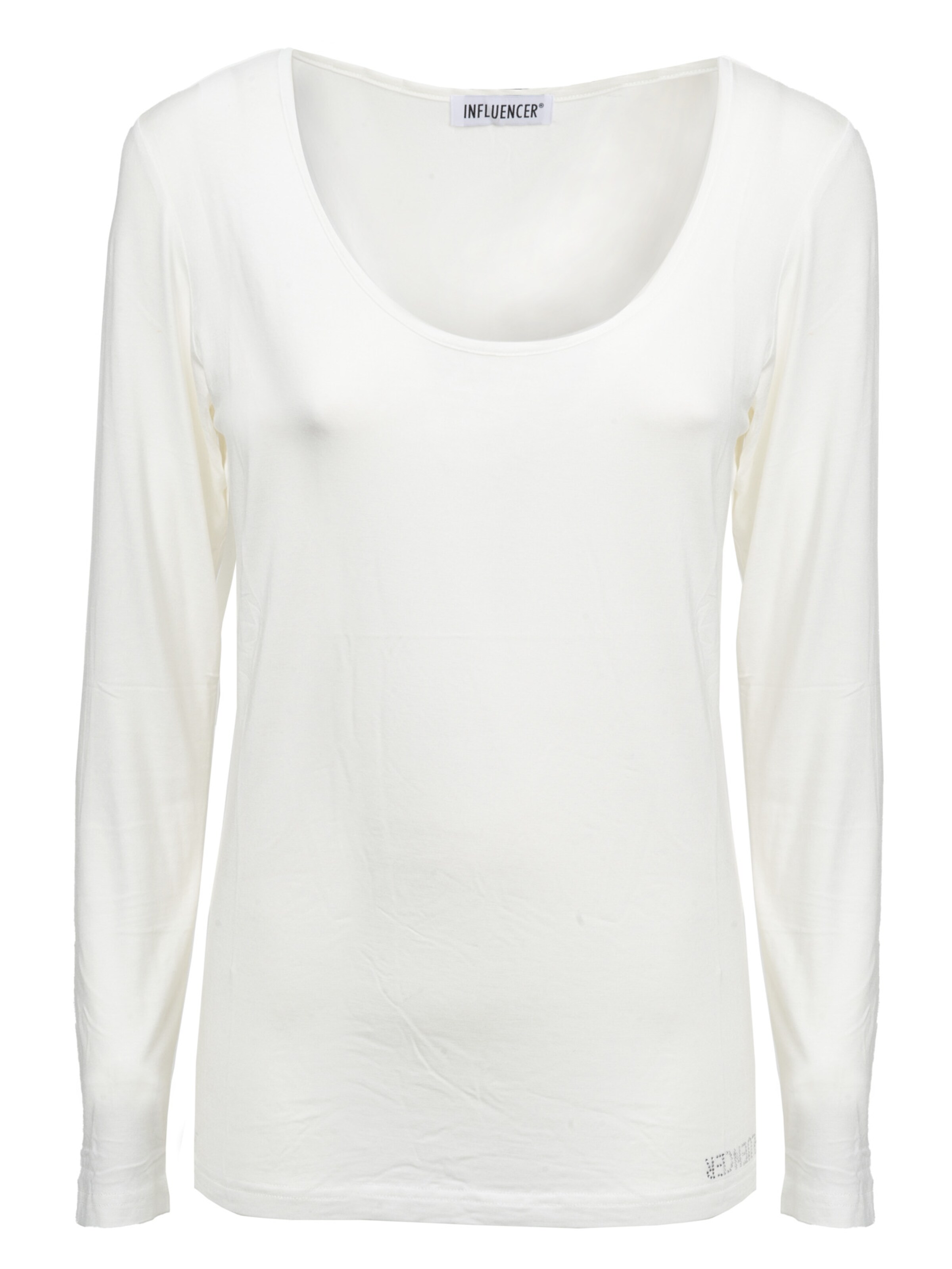 balta Influencer Marškinėliai: priekis