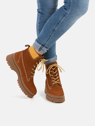 CAMEL ACTIVE Lace-Up Ankle Boots 'Mountain' in Brown