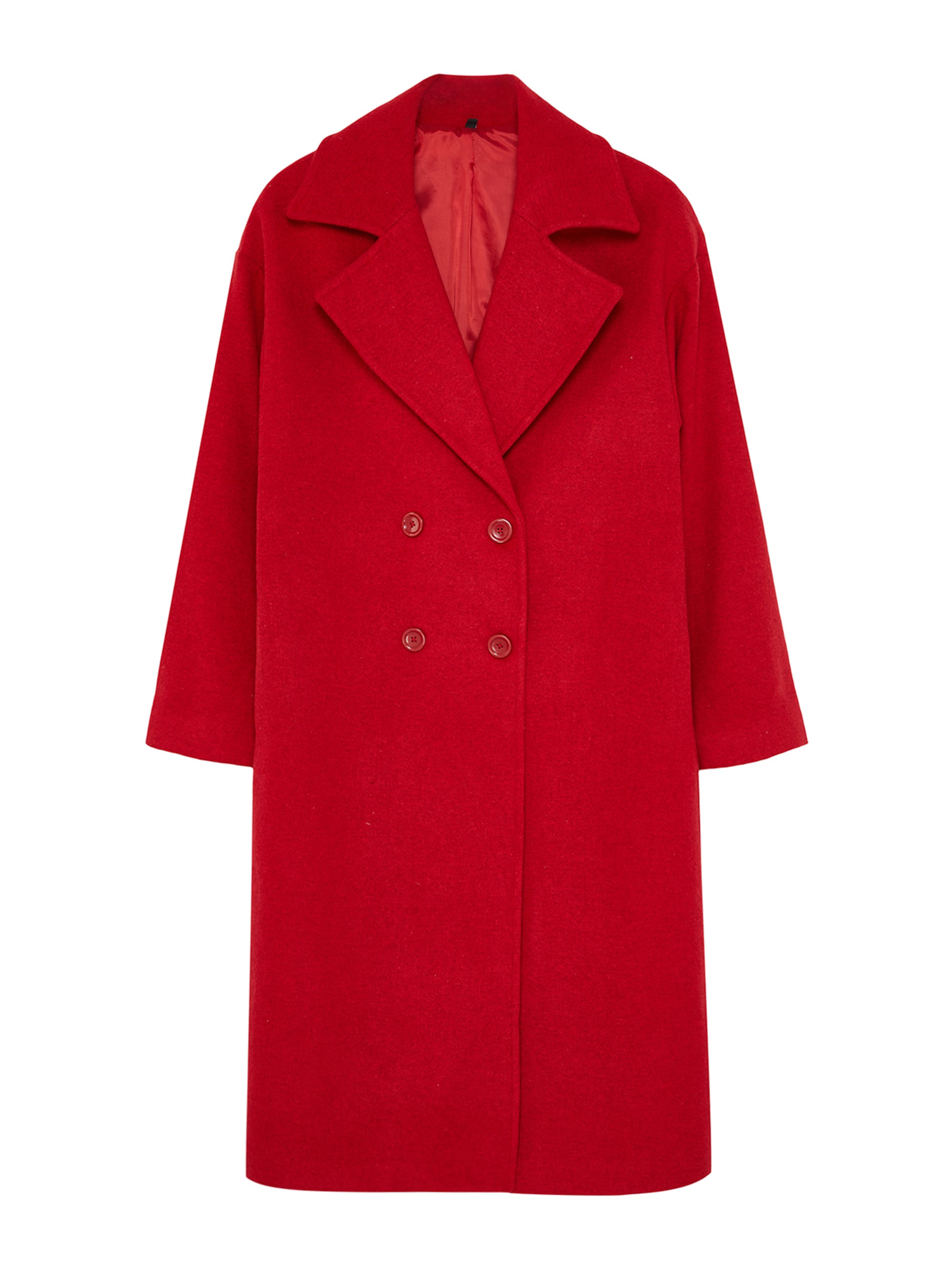 Trendyol Prehoden plašč | rdeča barva: sprednja stran