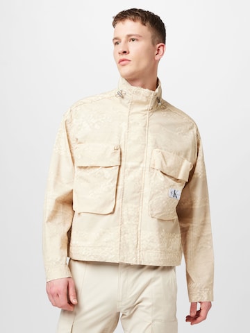 Calvin Klein Jeans Between-Season Jacket in Beige: front