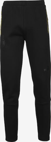 PUMA Tapered Workout Pants 'Borussia Dortmund' in Black: front