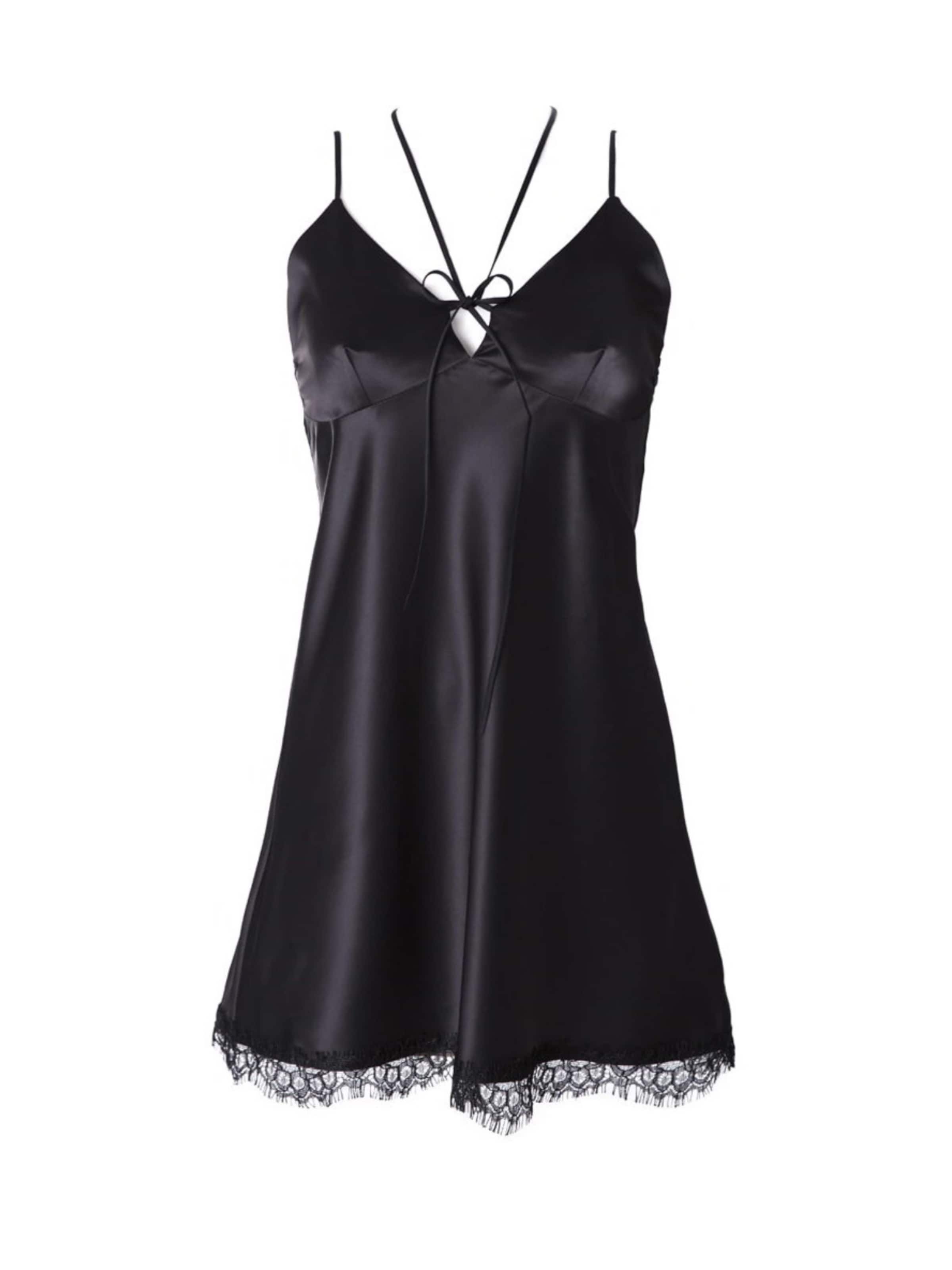 WHITE RVBBIT Nattlinne 'Black Beauty' i svart: framsida