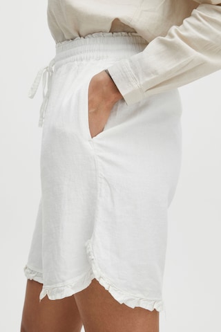 b.young Regular Pants 'Byfalakka Frill' in White