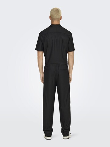 Regular Pantalon à plis 'ONSSinus' Only & Sons en noir