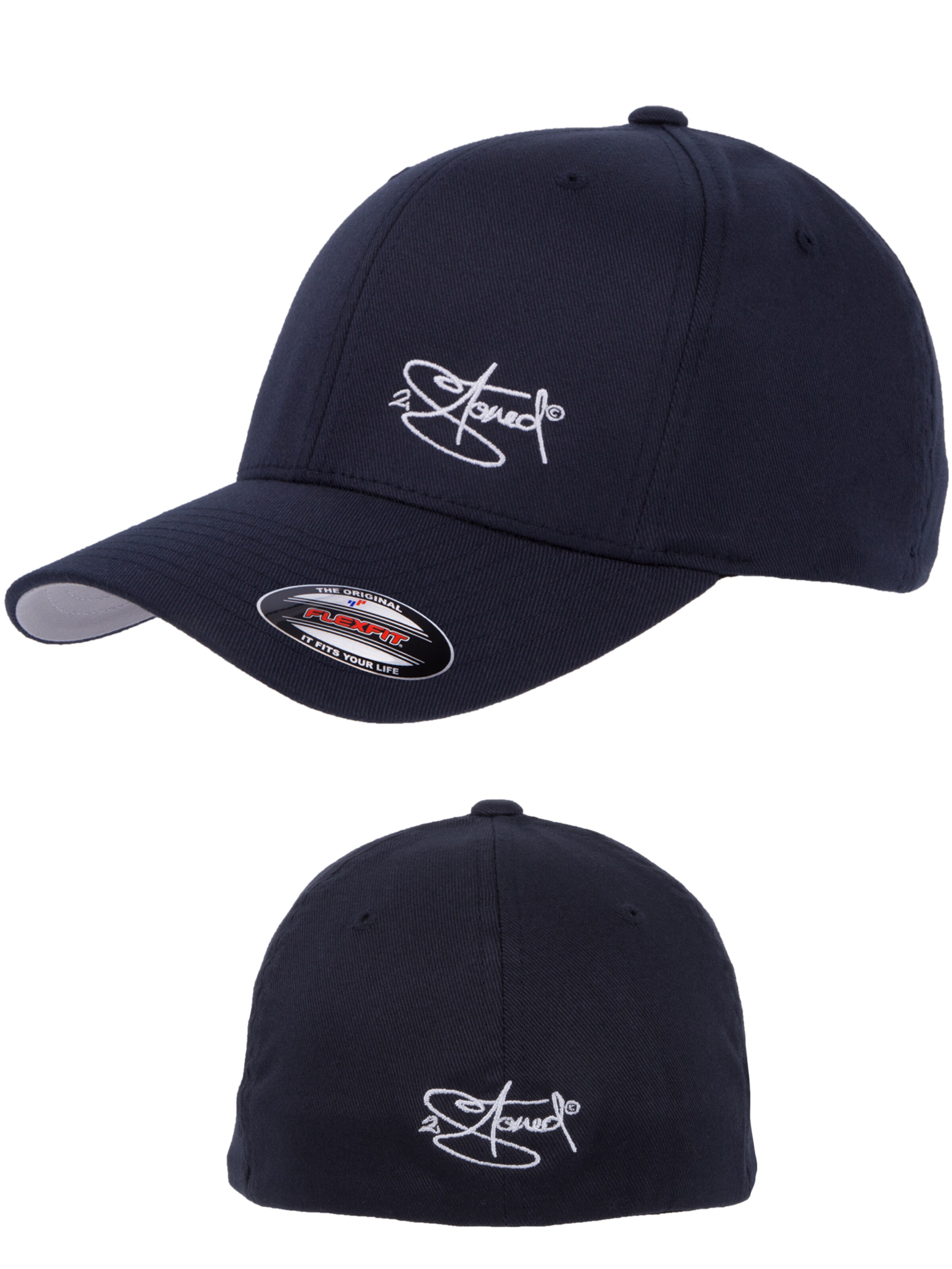 2Stoned Cap 'Flexfit Wooly Combed Classic' in Blue
