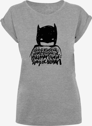 F4NT4STIC Shirt 'Batman' in Grijs: voorkant