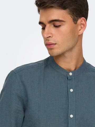 Only & Sons Slim fit Πουκάμισο 'CAIDEN' σε μπλε