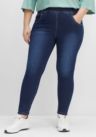 SHEEGO Skinny Jeggings i blå: framsida