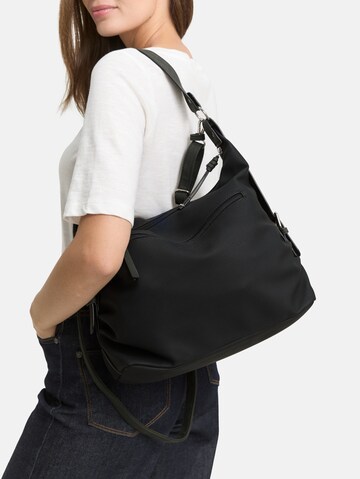 TOM TAILOR Наплечная сумка 'Caia' в Черный: спереди