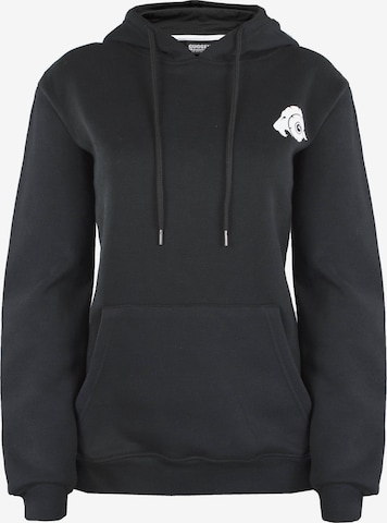 Guggen Mountain Sweatshirt 'Kapuzenpullover HW08 Fleece Hoodie' in Schwarz: Vorderseite