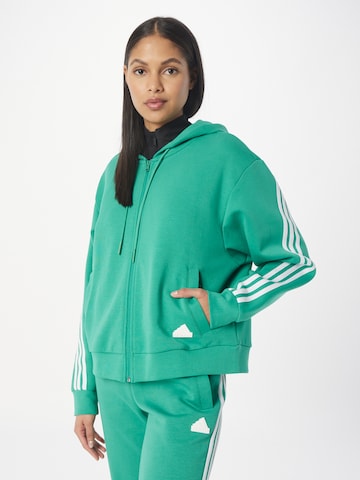 ADIDAS SPORTSWEAR Sports sweat jacket 'Future Icons 3-Stripes ' in Green: front